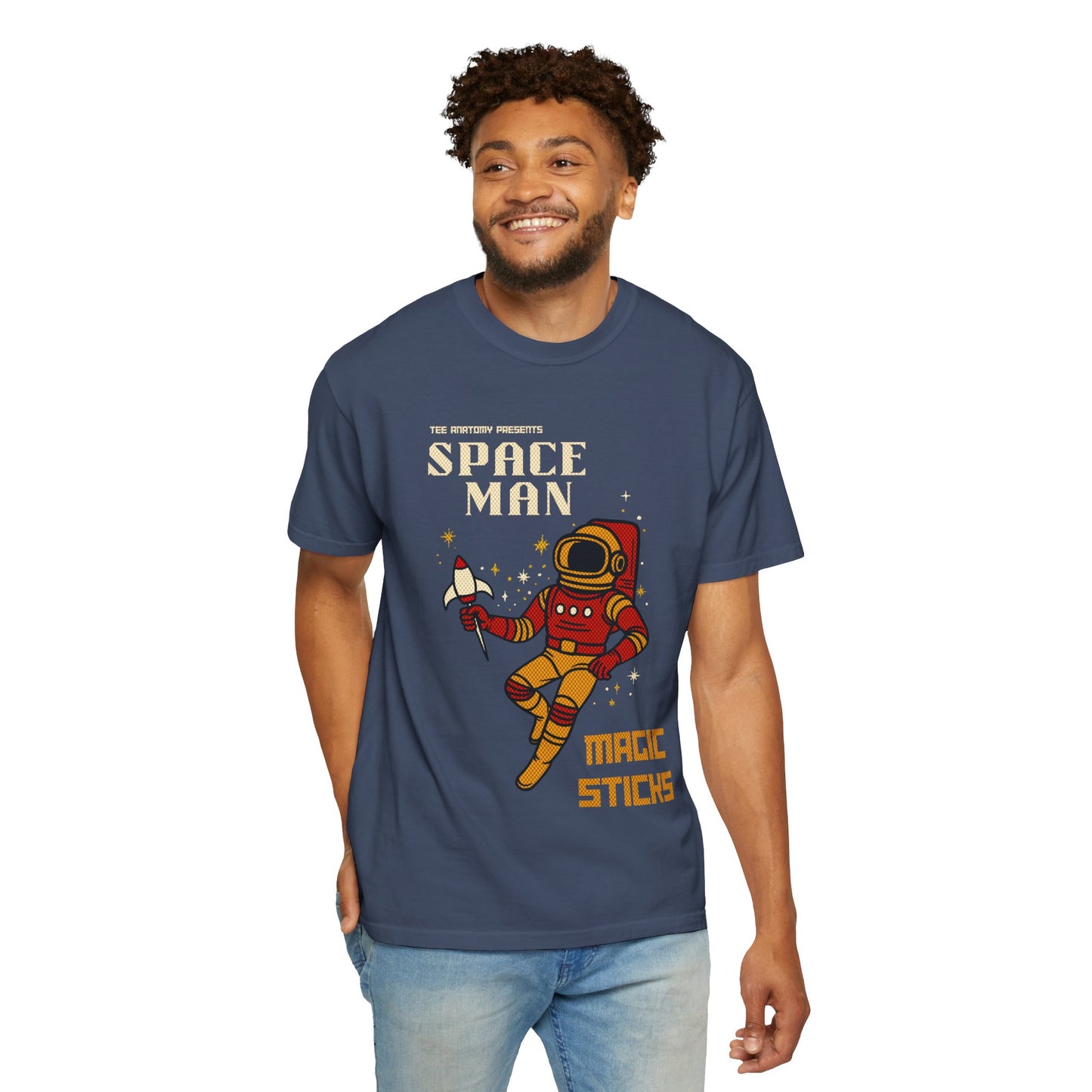 Space Man Magic Sticks Pop Art Tee