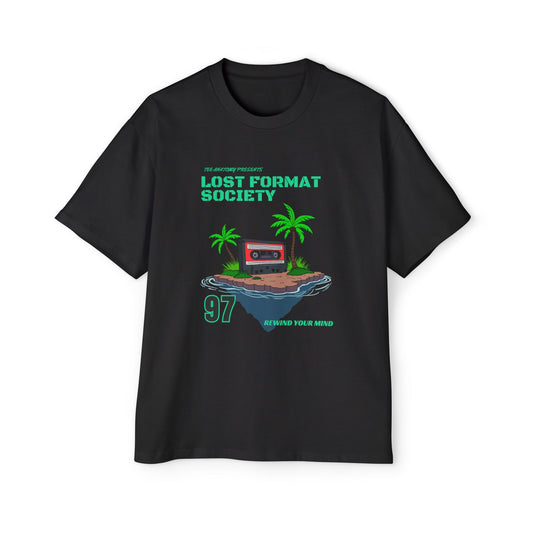 Lost Format Society Cassette Heavy Oversized Tee